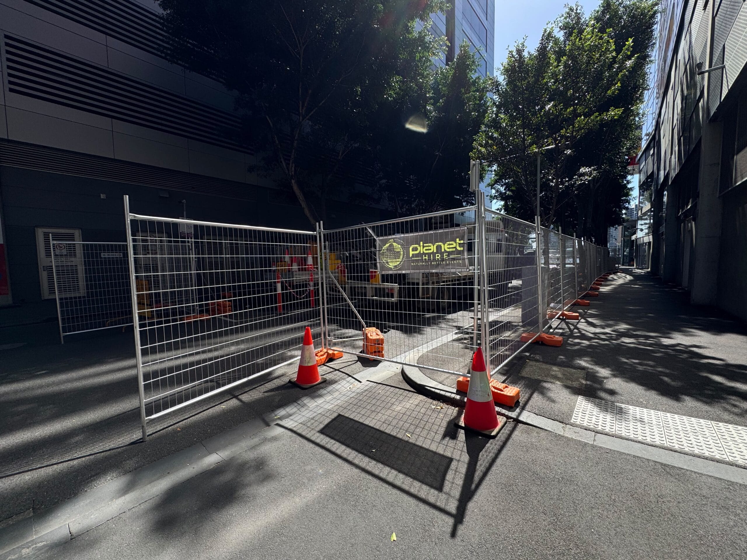 Planet Hire supply temporary fencing to film production of Deadlocked - Event Hire for event