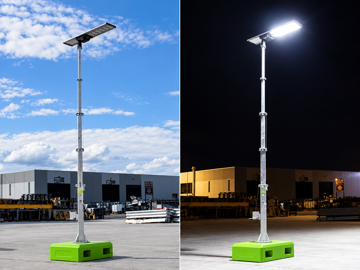 Portable Solar LED Light Tower, solar park lights hire